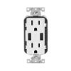 Picture of Electrical-Outlet Decora-Style 3.6a 5v White 2-port Usb Charging Outlet With 5-15r Tamper-Resistant ...