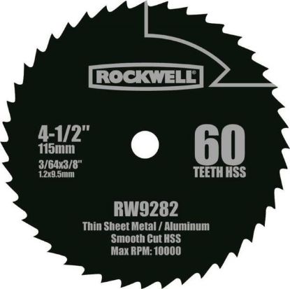 Picture of Circular-Sawblade Rw9282 Compact 4.5" In Diameter 60 Teeth 3/8" Arbor