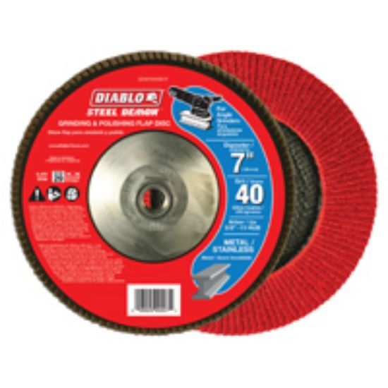 Picture of Conical Premium Type-29 Flap-Disc With Hub 7 In Diameter 40-Grit Ultra Coarse-Grade 5/8-11 Shank