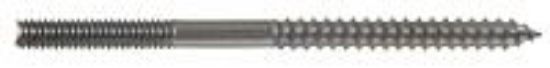 Picture of Hanger-bolt Mild-Steel 3/8" X 4"