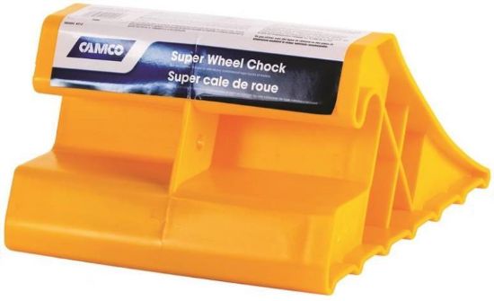 Picture of Super Wheel Chock Polypropylene Yellow 10" X 8-1/2" X 6-1/2"