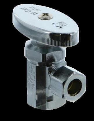 Picture of Supply-Stop Brass Multi-turn Chrome 3/8" Ips X 3/8" Cmp