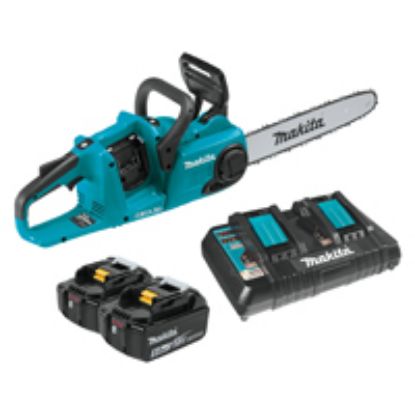Picture of Brushless-Motor Chain-Saw Kit Lithium-ion 5 Ah Battery 18-Volt 3/8 In 14 In Bar/chain Length