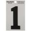 Picture of Self-Adhesive Number Mylar Black On White Reflective Square 3" 1