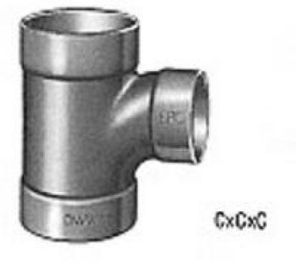 Picture of DWV-Rated Wrot-copper Sanitary-tee C X C X C 2" X 2" X 1-1/2"