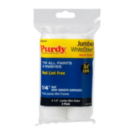 Picture of Roller-Cover Jumbo Mini Core 4-1/2 in 1/4 in Nap Woven Dralon Fabric Polypropylene Core Smooth