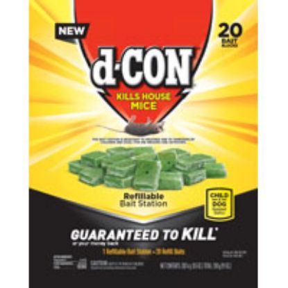 Picture of ™d-CON™ Corner Fit Refillable Mice Bait-Station Solid Sweetish Faint