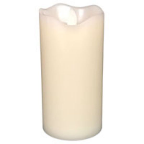 Picture of Dust Free Christmas Candle 7 In H Plastic White