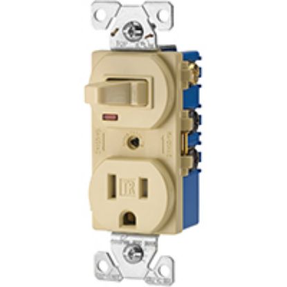 Picture of Light-Switch Combination Switch/receptacle 125-volt Electrical-Outlet 2-pole