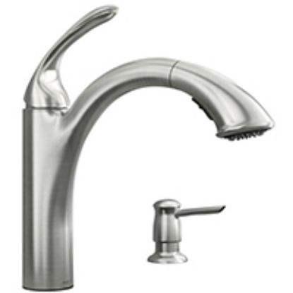 Picture of Kitchen-Faucet Kinzel 1-Faucet Handle 10-17/64 in H Spout Stainless-Steel
