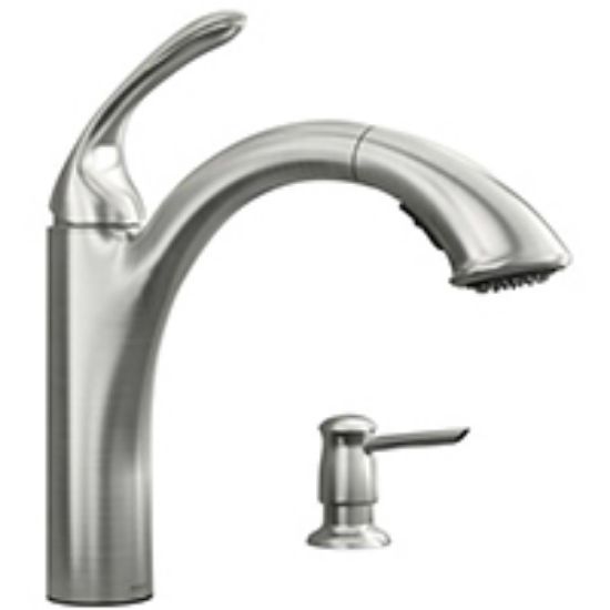 Picture of Kitchen-Faucet Kinzel 1-Faucet Handle 10-17/64 in H Spout Stainless-Steel