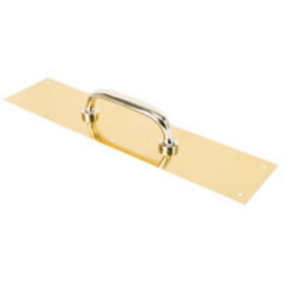 Picture of Door Pull-plate Aluminum Bright Brass-plate 3-1/2" X 15"