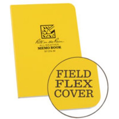 Picture of All-weather Memo Book Perfect-bound Yellow 56 Sheets 5" X 3-1/2"