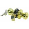 Picture of Keyed-entry Door-lock Knob-handle 1-3/8 To 1-3/4 In Thick Door Polished Brass