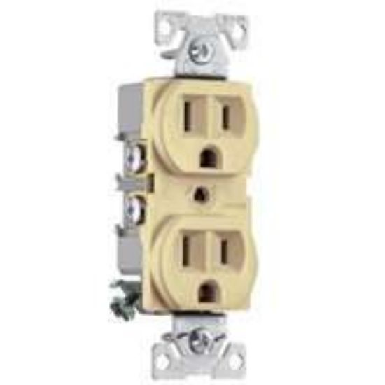 Picture of Electrical-Outlet Duplex-Receptacle 15-Amp 2-Pole 5-15R Ivory