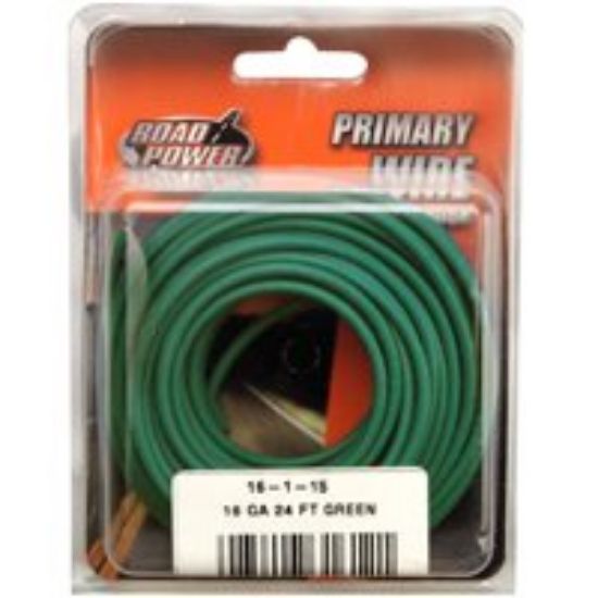 Picture of Primary-Wire 25 Vac 60 Vdc Copper Conductor Green Sheath
