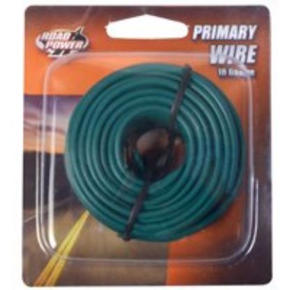 Picture of Primary-Wire 18 AWG 25 VAC 60 VDC Copper Conductor Green Sheath