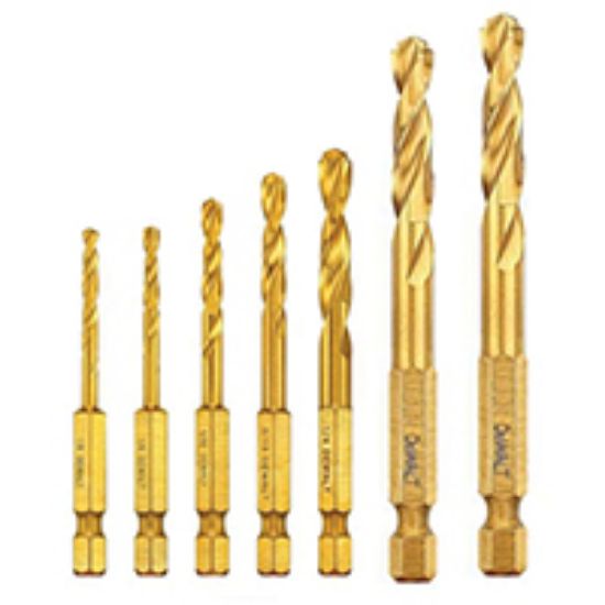 Picture of Drill-bit Set Steel Titanium-coated 7-piece