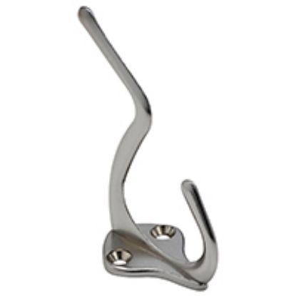 Picture of Coat-&-hat-hook 2-hook Zinc Satin Chrome