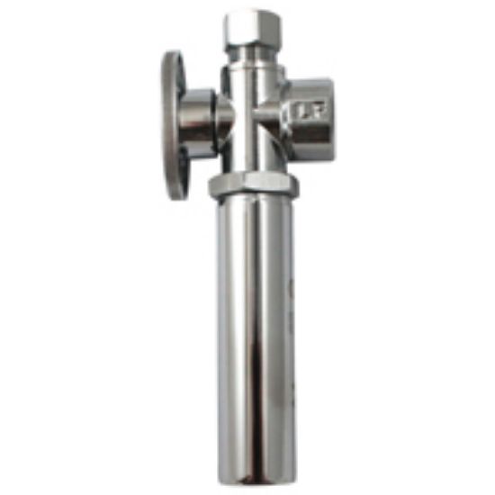 Picture of Angle Quarter-turn Shut-Off-Valve With Water-hammer-arrester 1/2 X 3/8 In Dia Fip End 1/ Copper-Tube...