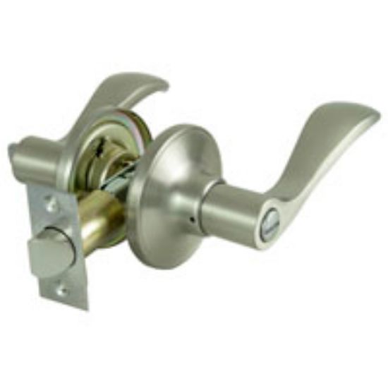 Picture of Lock-Set Privacy-Type Leverset Satin-nickel