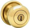 Picture of Signature Series Keyed-entry Door-lock Knob-handle 1-3/4 In Thick Door Metal Polished Brass