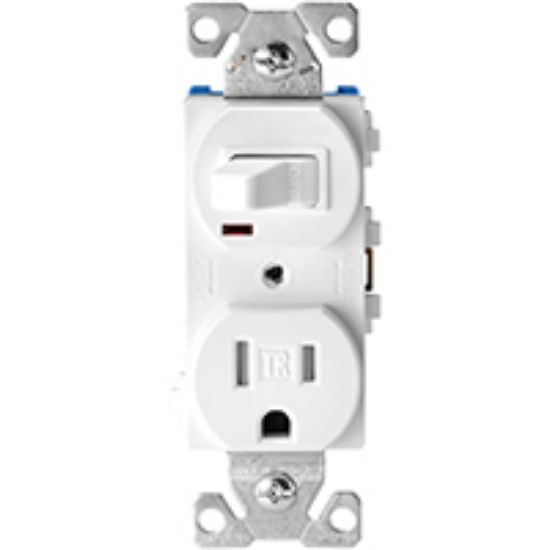 Picture of Light-Switch Combination Switch/receptacle 125-volt Electrical-Outlet 2-pole