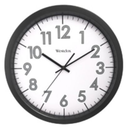 Picture of Wall-Clock Round Analog White Frame