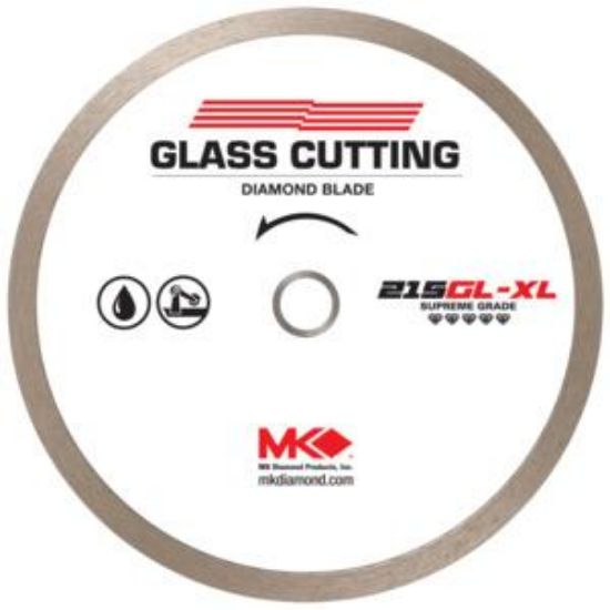 Picture of Circular-Sawblade Diamond-Abrasive Blade Diamond-Abrasive Continuous-Rim Wet Cutting Glass 5/8" Arbo...