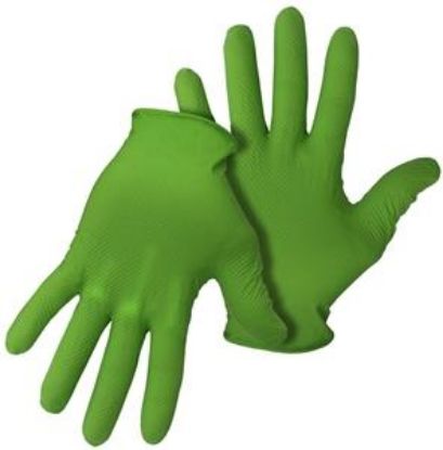 Picture of Disposable-Gloves Blk W/diam Grip