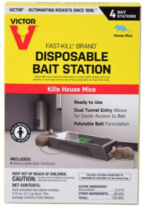 Picture of Mouse-poison Bait-station Prefilled Disposable Pack/4