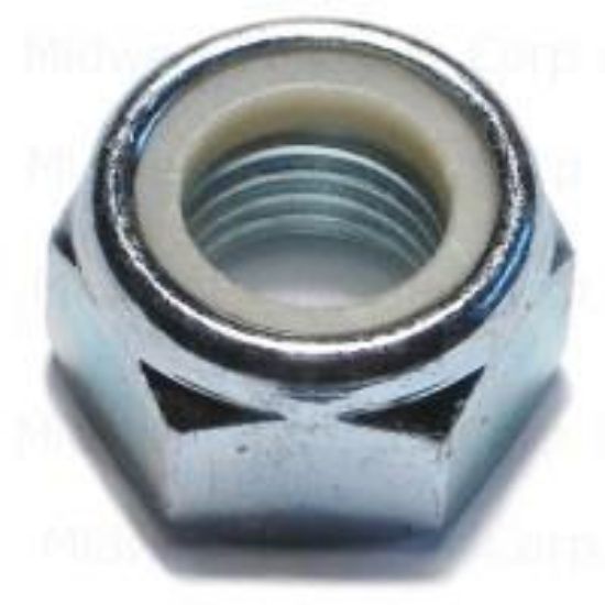 Picture of Hex-Nut Lock-Nut Zinc Metric Nylon Insert 5mm Diameter 0.80 Pitch