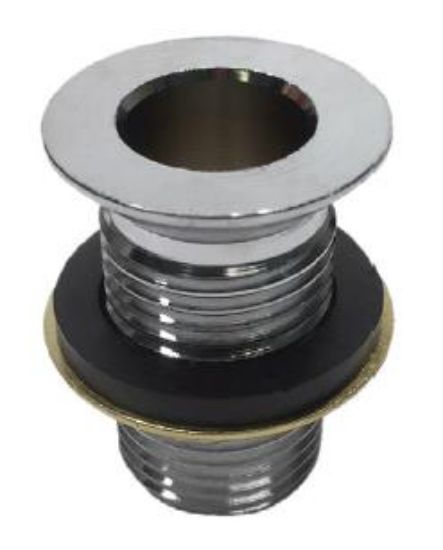 Picture of Bar Plug Brass Nickel-plated 1-1/4" Flange 1/2" Npt 1-1/2" Long