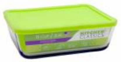 Picture of Food Container Glass Rectangle Covered 11-cups