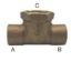 Picture of Cast-brass Reducing-tee C X C X F 3/4" X 3/4" X 1/2"