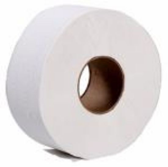 Picture of Toilet-Paper Bath Jumbo 2-ply White 1,000 Sheets Per Roll, 9" Roll Diameter, 3.3" Sheet Length.
