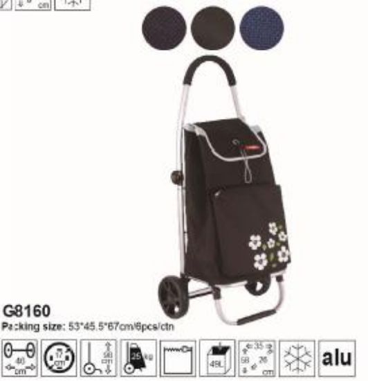 Picture of Shopping-cart Residential Trolley Folding Aluminum-frame With Shopping-bag And Cooler Pouch