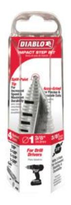 Picture of Step-drill High-speed-steel 15-steps Dual Flute 3/8"-hex-shank 7/8" -1-3/8"
