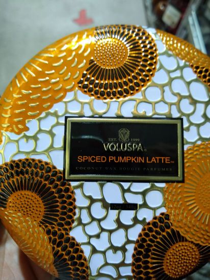 Picture of Japonica3 Wick Tin Candle 40hr- Spice Pumpkin Latte
