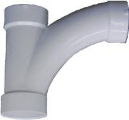 Picture of PVC-Plumbing Schedule-40 Tee-wye Long-turn Dwv H X H X H 2" X2" X 1-1/2"