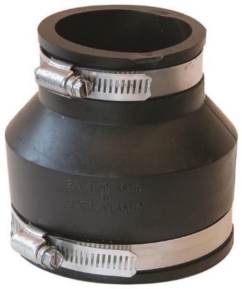 Picture of Schedule-40 Rubber-fitting Coupling Flexible Steel/pvc/cast-iron 3" X 2"