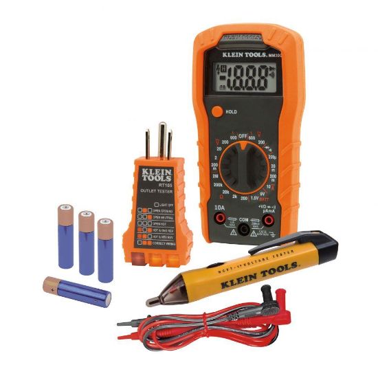 Picture of Multimeter Digital Kit With Voltage-tester Receptacle-tester