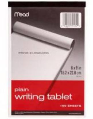 Picture of Plain Writing Tablet 6" x 9" 100-Sheets
