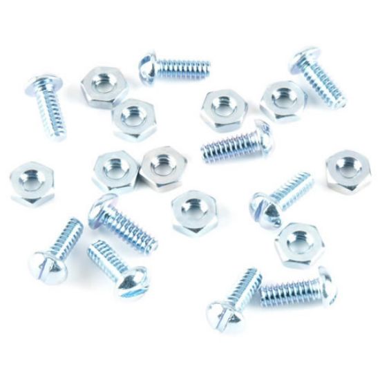 Picture of Machine-Screw With-Nuts Zinc-Plated Round-Head Combo-Drive #10-24 x 3/4"
