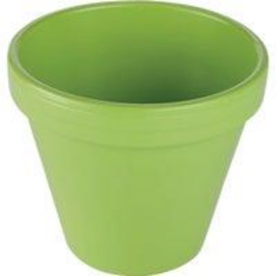 Picture of Flower-pot Clay Glazed Green 4-1/2"h X 3-3/4"d