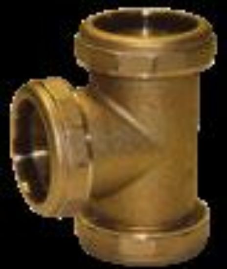 Picture of Tubular-brass Slip-tee Rough-brass 1-1/2"