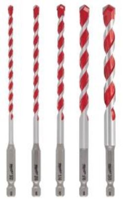 Picture of Hammer-Drill Drill-Bit Masonry Kit 1/4" Hex-shank Carbide