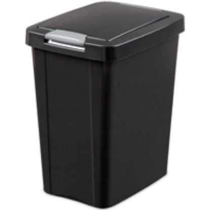 Picture of ™Sterilite™ TouchTop Waste-Basket with Latch 7.5 gal Capacity Black
