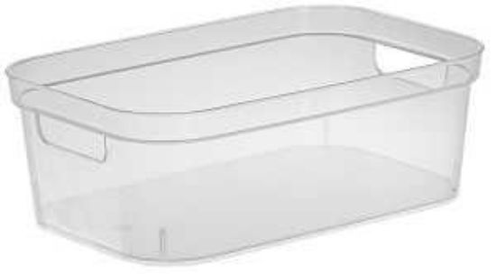 Picture of Sterilite 13228608 Small Storage Bin, 7 Qt Capacity, Polypropylene, Clear, 12-1/4 In L, 8 In W, 4-1/...