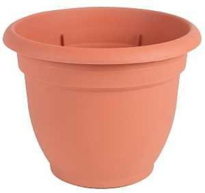 Picture of Self-watering Planter, 16 In Dia, 17-3/4 In W, Round, Plastic, Terra Cotta
